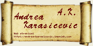 Andrea Karašićević vizit kartica